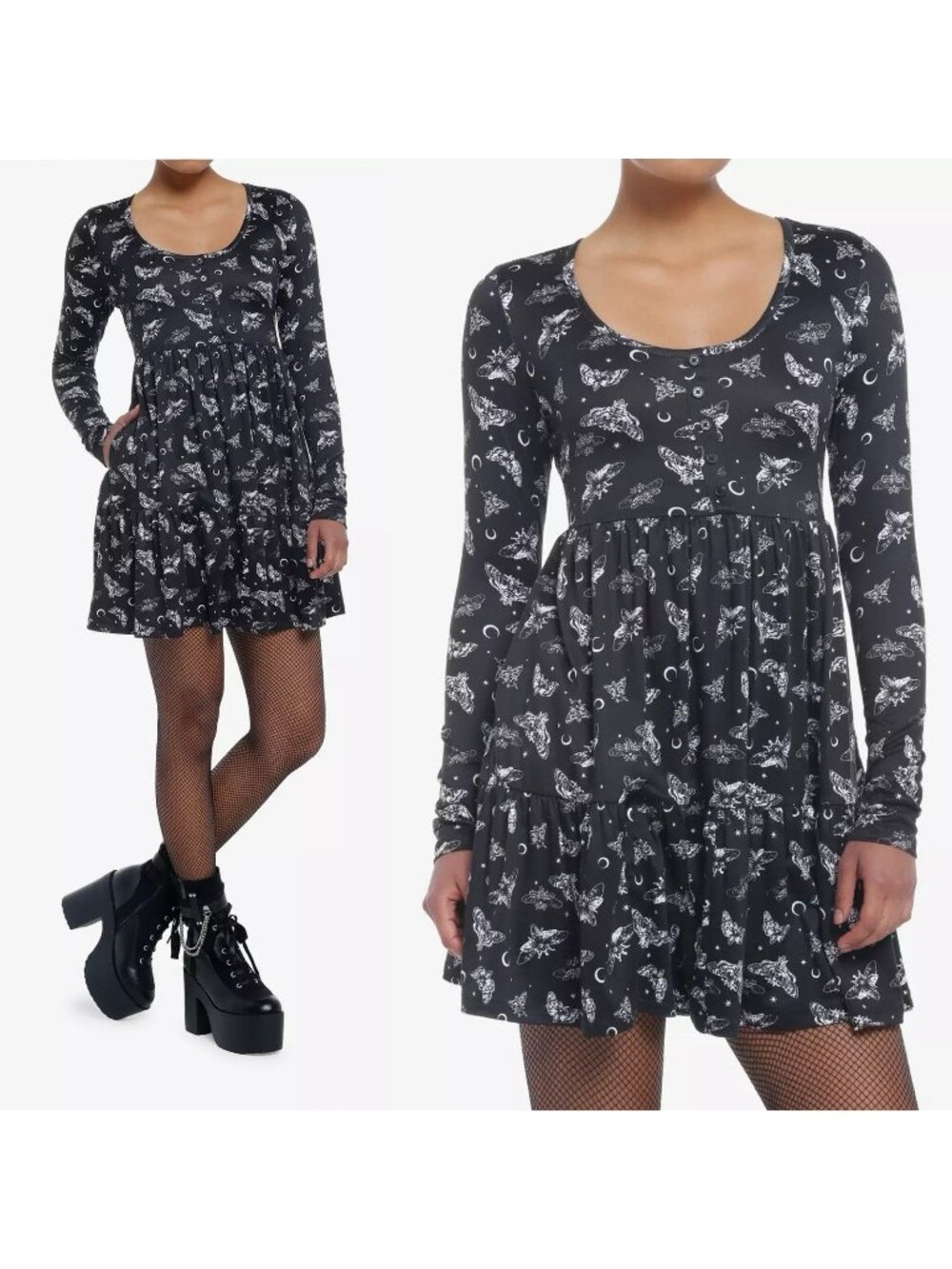 Cosmic Aura Moon Moth Dress Large